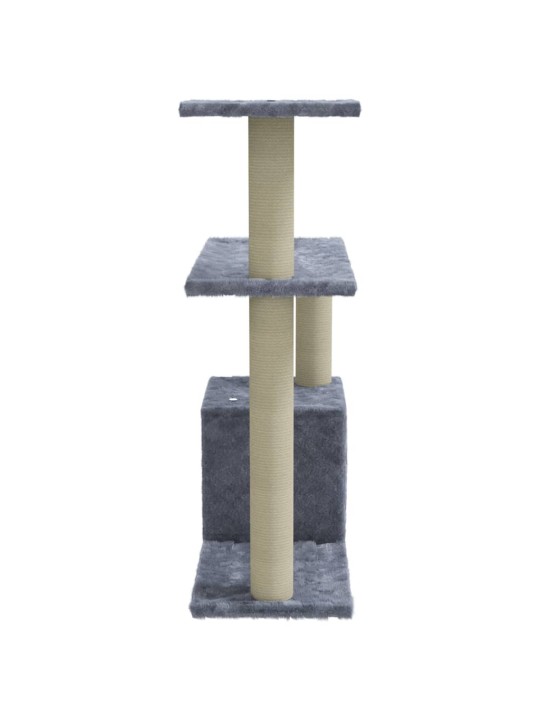 Škrabadlo pro kočky se sisalovými sloupky světle šedé 70 cm