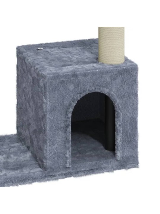 Škrabadlo pro kočky se sisalovými sloupky světle šedé 70 cm