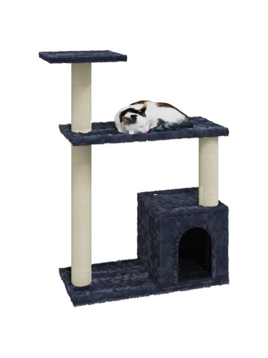 Škrabadlo pro kočky se sisalovými sloupky tmavě šedé 70 cm