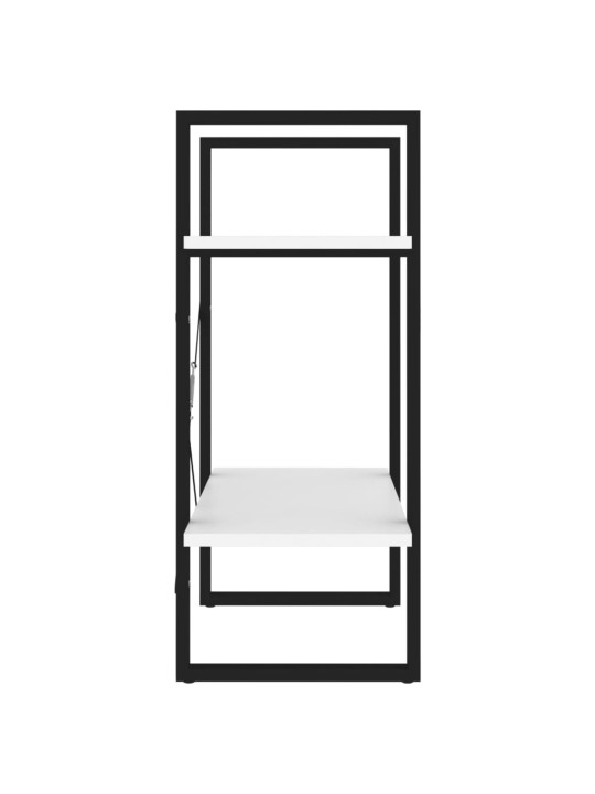 Knihovna se 2 policemi bílá 60 x 30 x 70 cm kompozitní dřevo