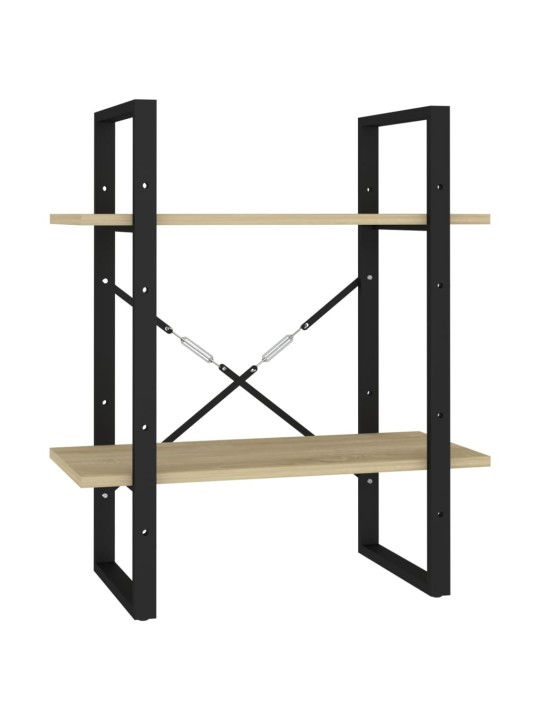Knihovna se 2 policemi dub sonoma 60x30x70 cm kompozitní dřevo