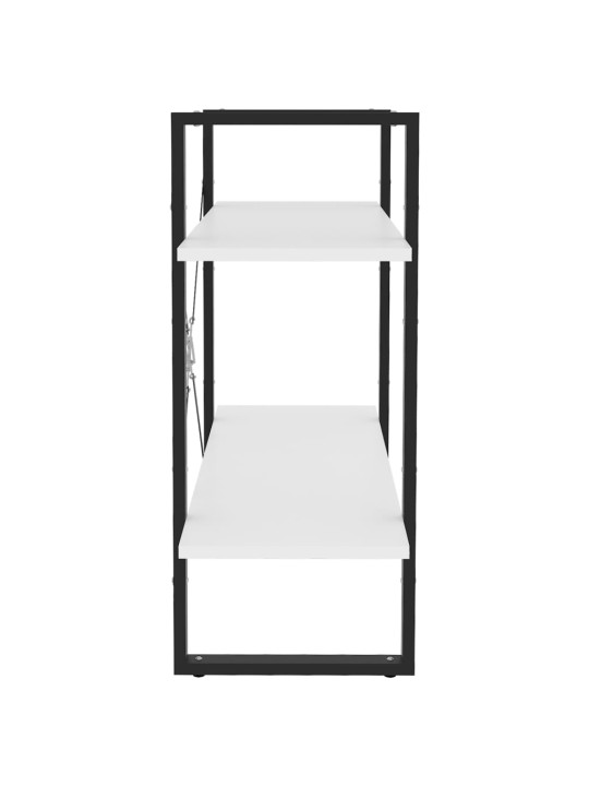 Knihovna se 2 policemi bílá 80 x 30 x 70 cm kompozitní dřevo