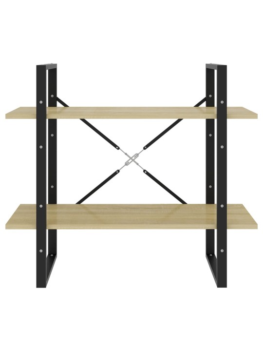 Knihovna se 2 policemi dub sonoma 80x30x70 cm kompozitní dřevo