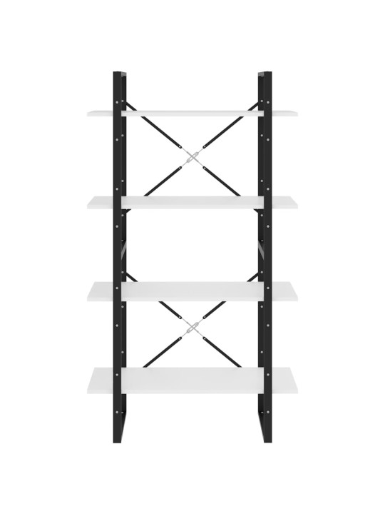 Knihovna se 4 policemi bílá 80 x 30 x 140 cm kompozitní dřevo