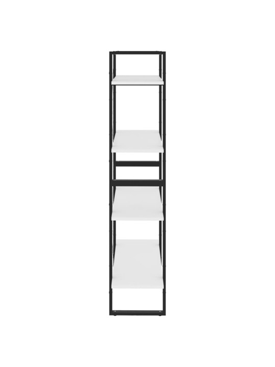 Knihovna se 4 policemi bílá 80 x 30 x 140 cm kompozitní dřevo