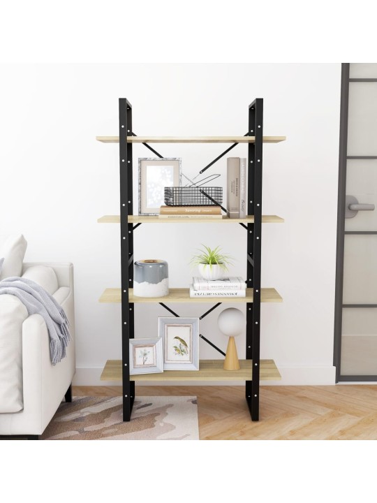 Knihovna se 4 policemi dub sonoma 80x30x140 cm kompozitní dřevo