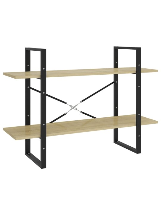 Knihovna se 2 policemi dub sonoma 100x30x70 cm kompozitní dřevo