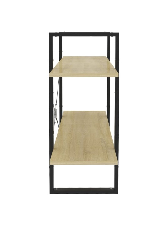 Knihovna se 2 policemi dub sonoma 100x30x70 cm kompozitní dřevo
