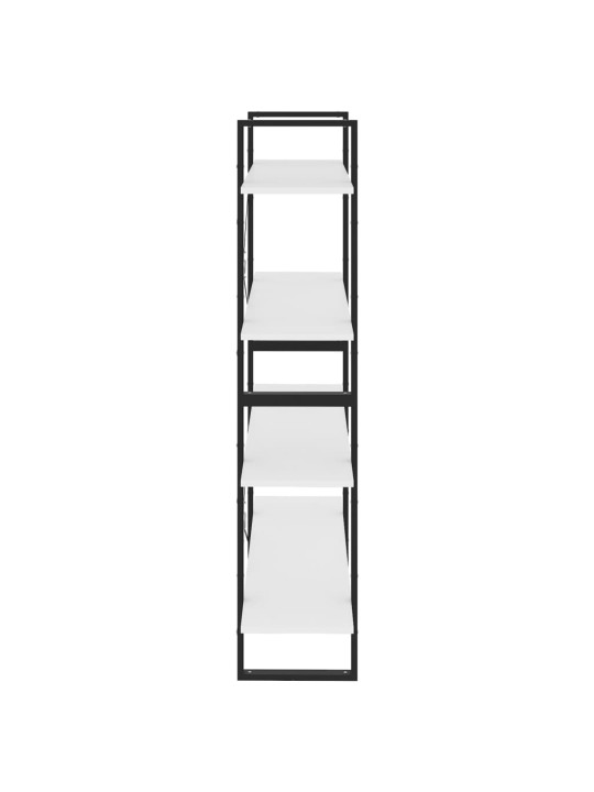 Knihovna se 4 policemi bílá 100 x 30 x 140 cm kompozitní dřevo