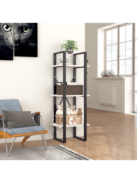 Knihovna se 3 policemi bílá 40 x 30 x 105 cm kompozitní dřevo