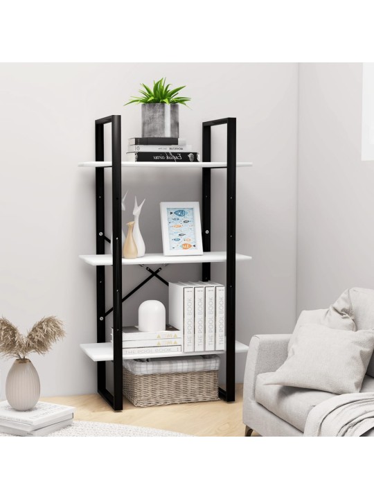 Úložný regál bílý 60 x 30 x 105 cm kompozitní dřevo