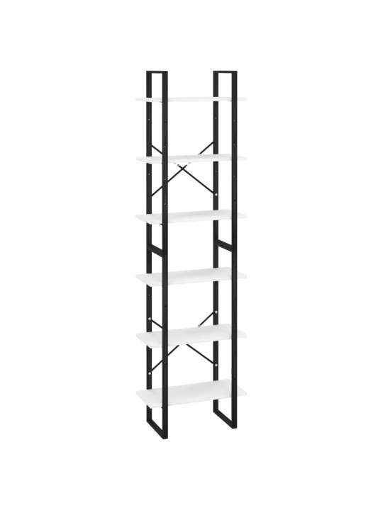 Úložný regál bílý 60 x 30 x 210 cm kompozitní dřevo