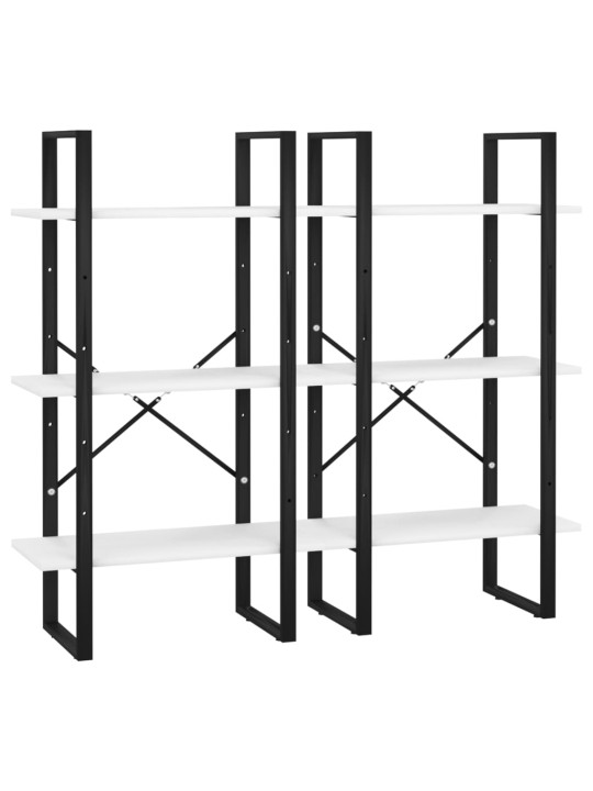 Úložný regál bílý 60 x 30 x 210 cm kompozitní dřevo