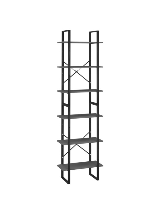 Úložný regál šedý 60 x 30 x 210 cm kompozitní dřevo