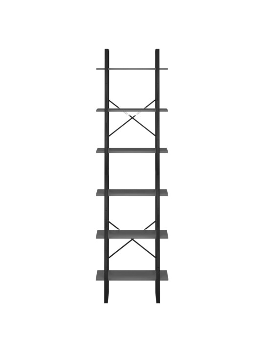 Úložný regál šedý 60 x 30 x 210 cm kompozitní dřevo