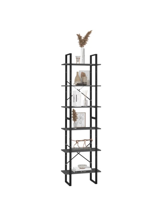 Úložný regál šedý 60 x 30 x 210 cm kompozitní dřevo
