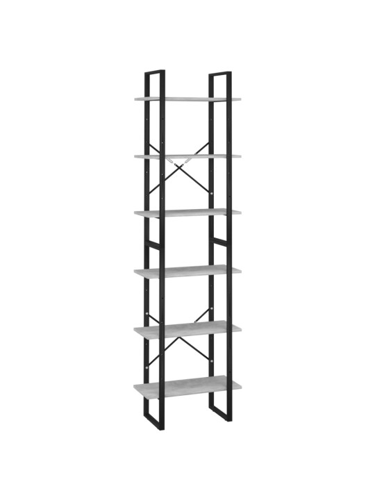 Úložný regál betonově šedý 60 x 30 x 210 cm kompozitní dřevo
