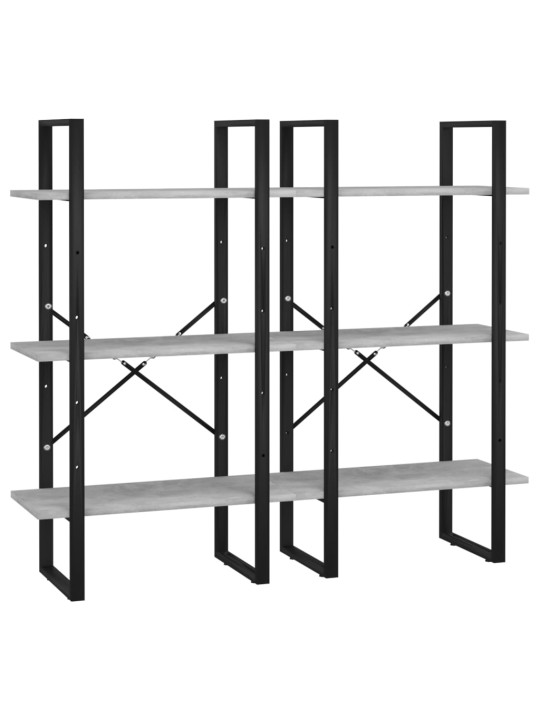 Úložný regál betonově šedý 60 x 30 x 210 cm kompozitní dřevo