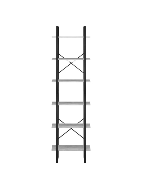 Úložný regál betonově šedý 60 x 30 x 210 cm kompozitní dřevo