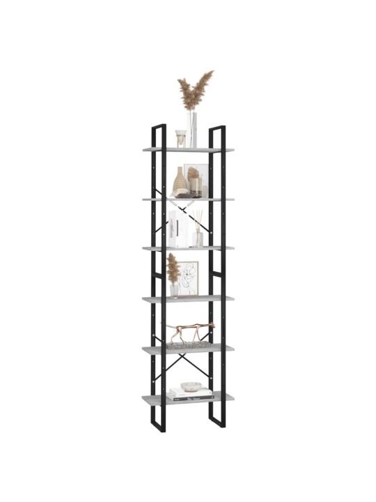 Úložný regál betonově šedý 60 x 30 x 210 cm kompozitní dřevo