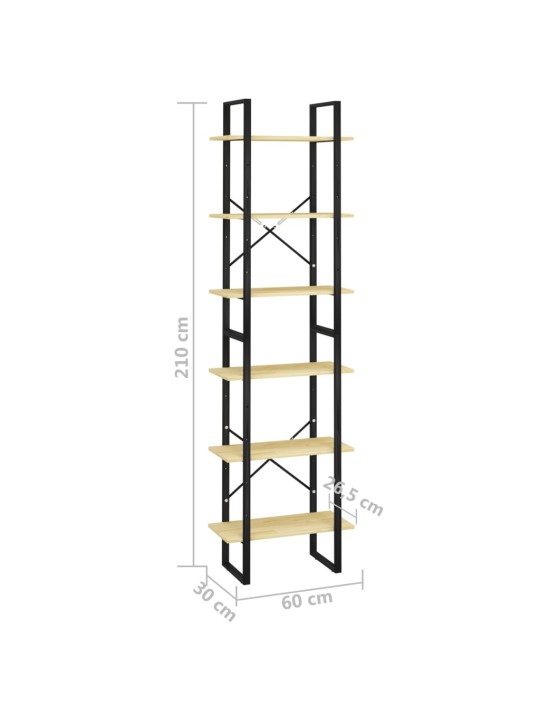 Úložný regál 60 x 30 x 210 cm masivní borové dřevo