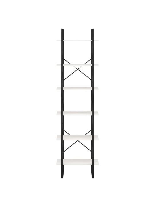 Úložný regál bílý 60 x 30 x 210 cm masivní borové dřevo