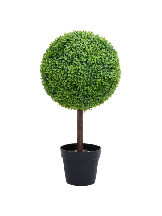 Umělý zimostráz ve tvaru koule s květináčem zelený 50 cm