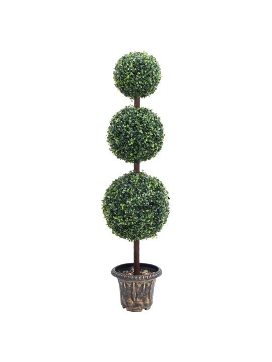 Umělý zimostráz ve tvaru koule s květináčem zelený 118 cm