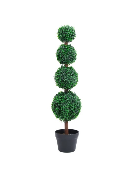 Umělý zimostráz ve tvaru koule s květináčem zelený 90 cm