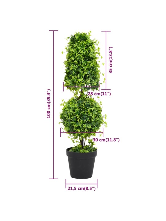 Umělý zimostráz s květináčem zelený 100 cm