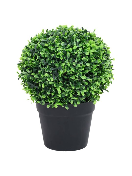Umělé zimostrázy ve tvaru koule 2 ks s květináči zelené 37 cm