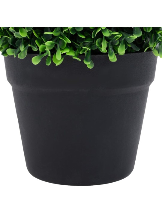 Umělé zimostrázy ve tvaru koule 2 ks s květináči zelené 27 cm