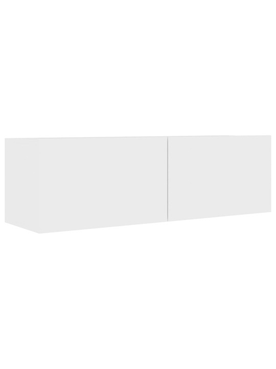 TV skříňky 4 ks bílé 100 x 30 x 30 cm kompozitní dřevo