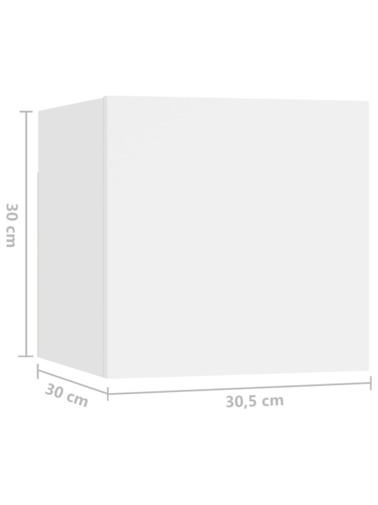 3dílný set TV skříněk bílý kompozitní dřevo