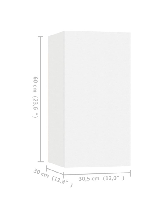 TV skříňky 4 ks bílé 30,5 x 30 x 60 cm kompozitní dřevo
