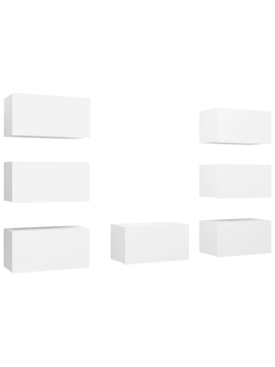 TV skříňky 7 ks bílé 30,5 x 30 x 60 cm kompozitní dřevo