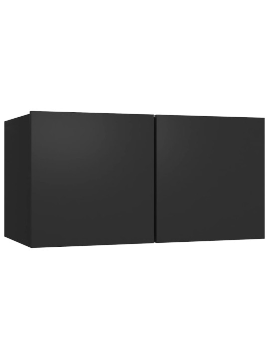 4dílný set TV skříněk černý kompozitní dřevo