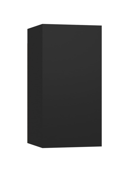 4dílný set TV skříněk černý kompozitní dřevo