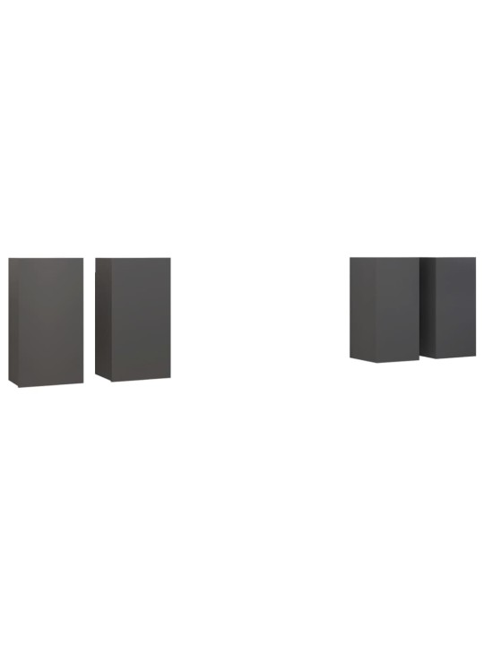 TV skříňky 4 ks šedé 30,5 x 30 x 60 cm kompozitní dřevo