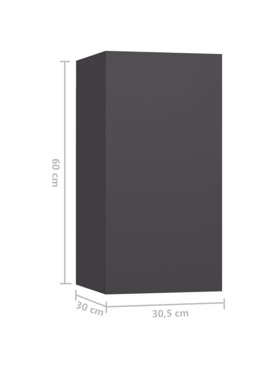 TV skříňky 7 ks šedé 30,5 x 30 x 60 cm kompozitní dřevo