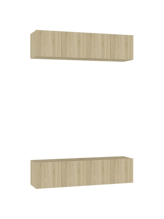 TV skříňky 4 ks dub sonoma 60 x 30 x 30 cm kompozitní dřevo