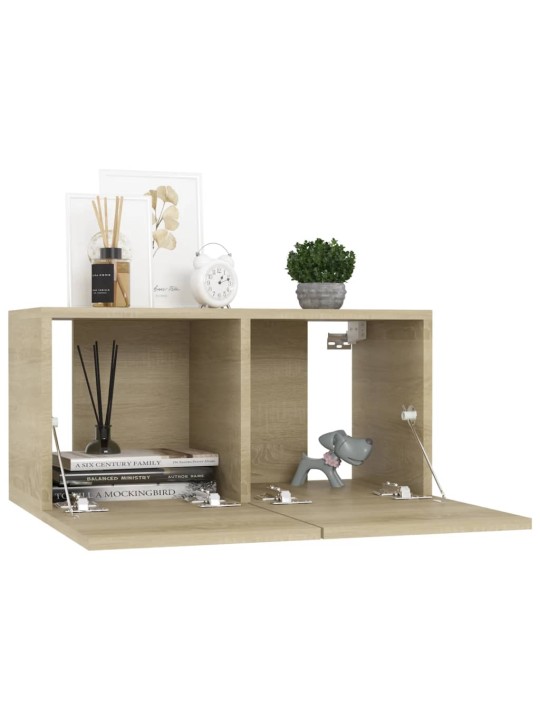 TV skříňky 4 ks dub sonoma 60 x 30 x 30 cm kompozitní dřevo