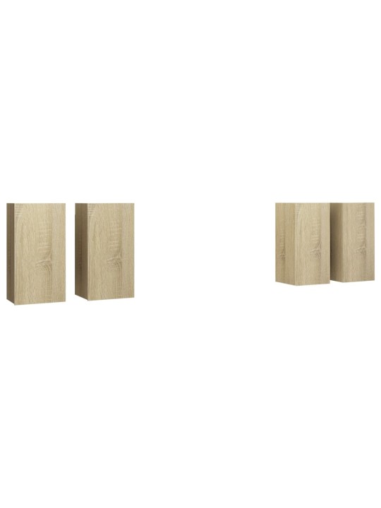 TV skříňky 4 ks dub sonoma 30,5 x 30 x 60 cm kompozitní dřevo