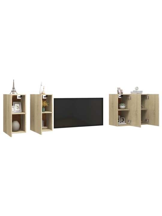 TV skříňky 4 ks dub sonoma 30,5 x 30 x 60 cm kompozitní dřevo
