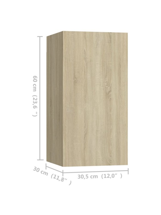 TV skříňky 4 ks dub sonoma 30,5 x 30 x 60 cm kompozitní dřevo