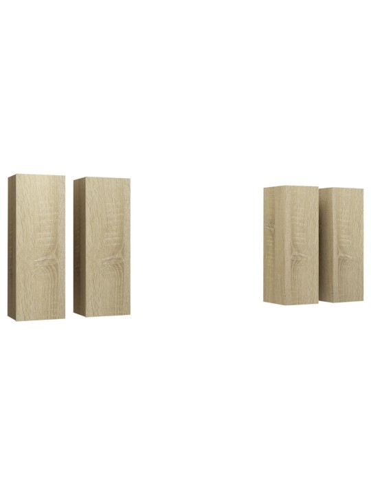 TV skříňky 4 ks dub sonoma 30,5 x 30 x 90 cm kompozitní dřevo