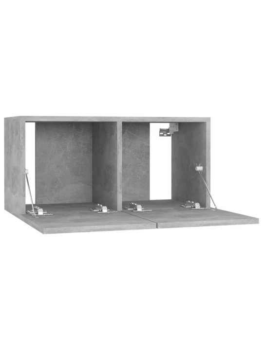 TV skříňky 4 ks betonově šedé 60 x 30 x 30 cm kompozitní dřevo