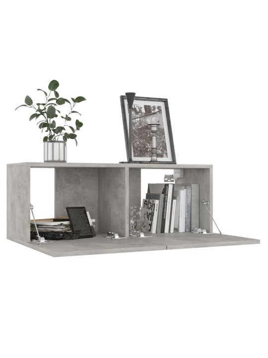 TV skříňky 4 ks betonově šedé 80 x 30 x 30 cm kompozitní dřevo