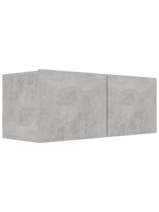 TV skříňky 4 ks betonově šedé 80 x 30 x 30 cm kompozitní dřevo