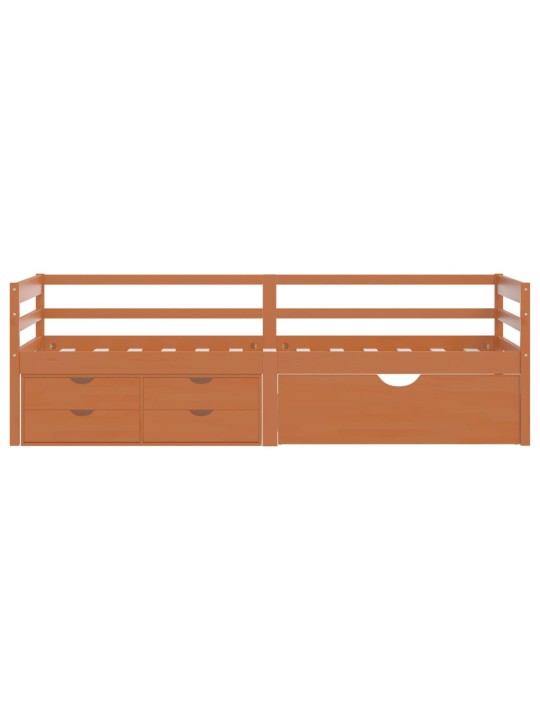 Rám postele se zásuvkami medově hnědé borovice 90 x 200 cm
